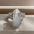 Blue Rabbit Hair Crystal Rings (Hope)